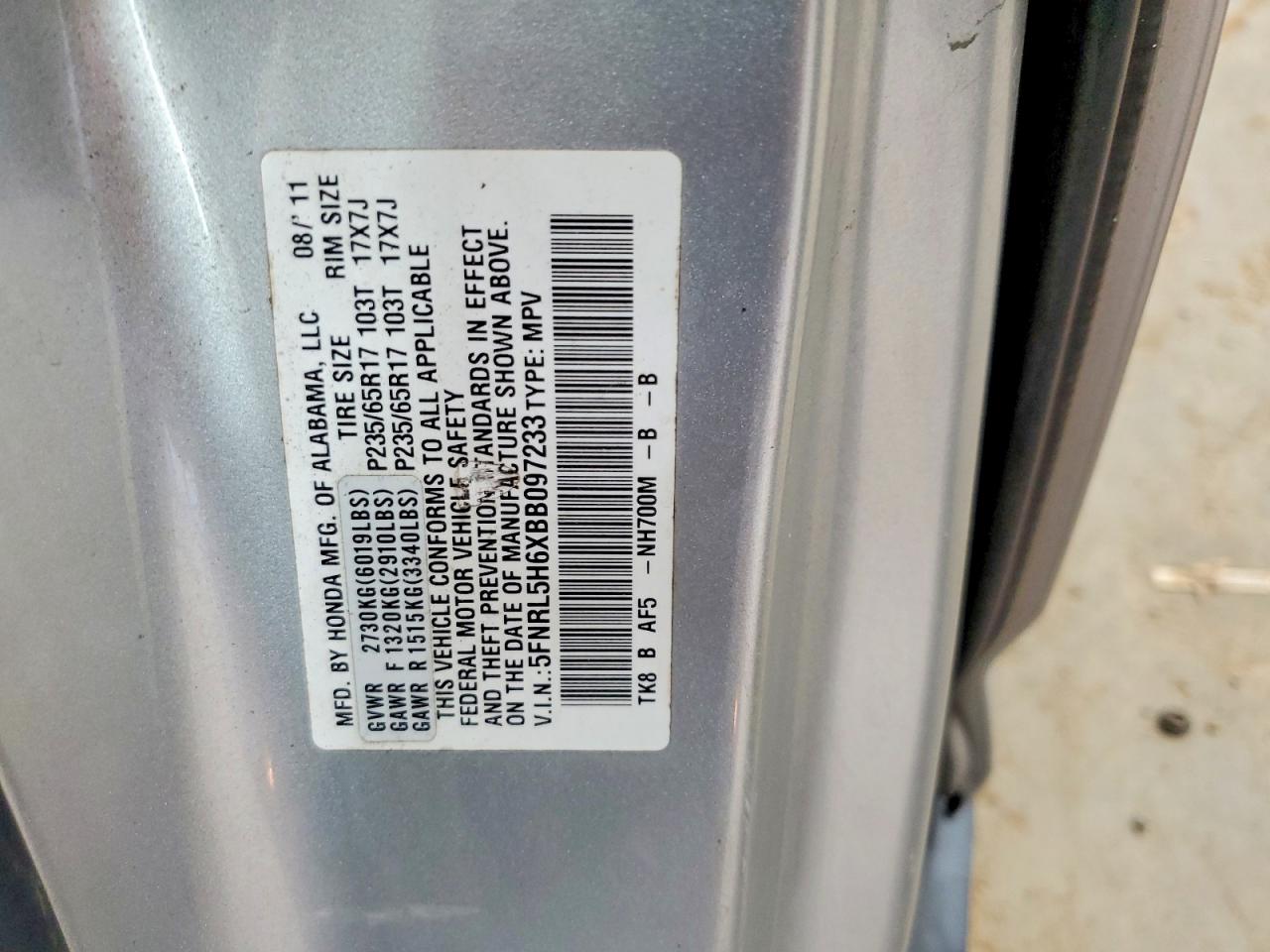 2011 HONDA ODYSSEY