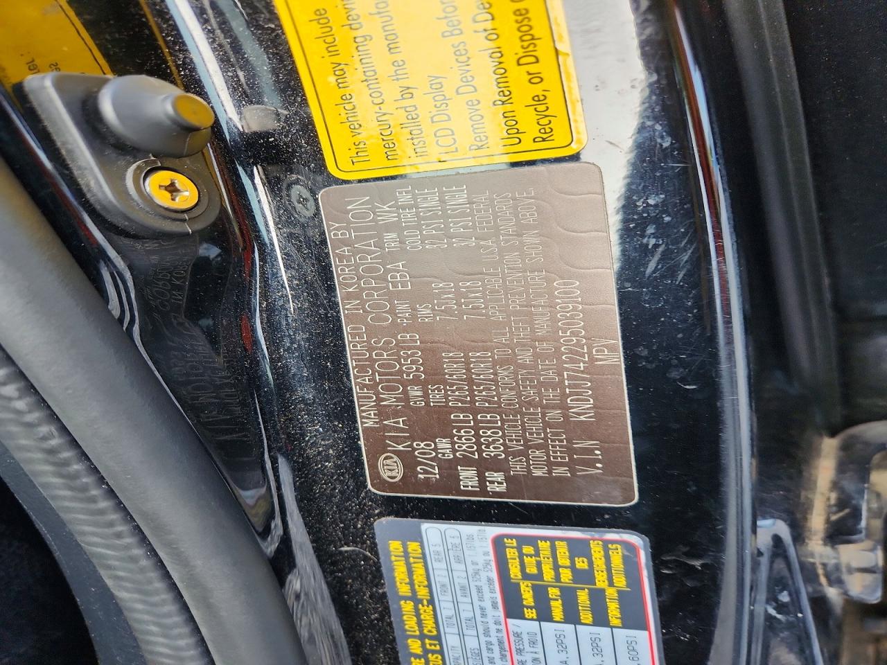 2009 KIA BORREGO
