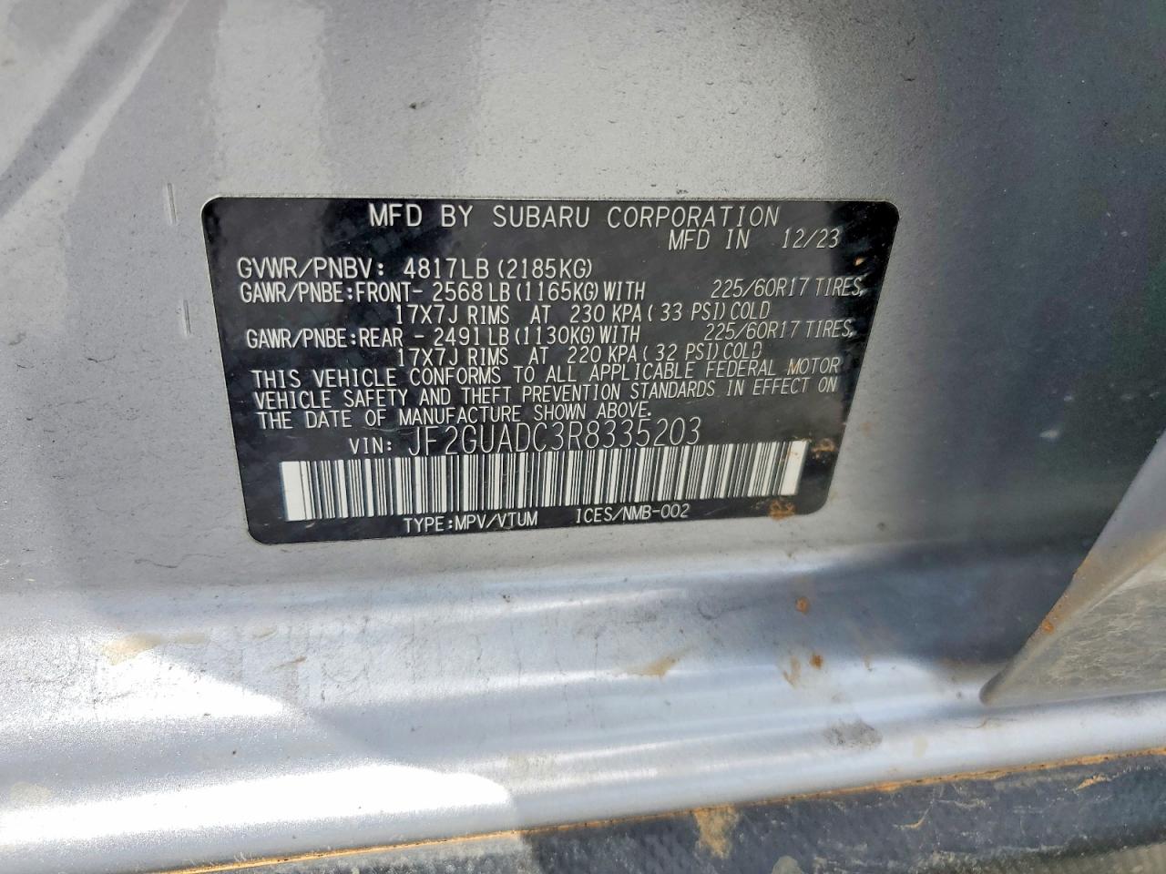 2024 SUBARU CROSSTREK