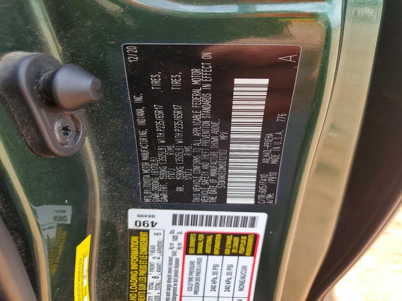 2021 TOYOTA SIENNA