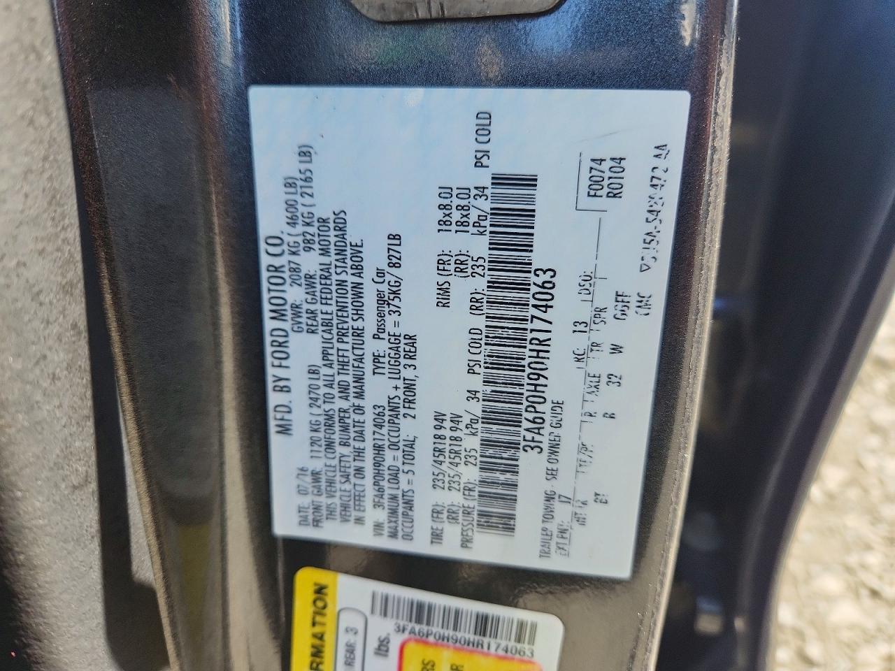 2017 FORD FUSION