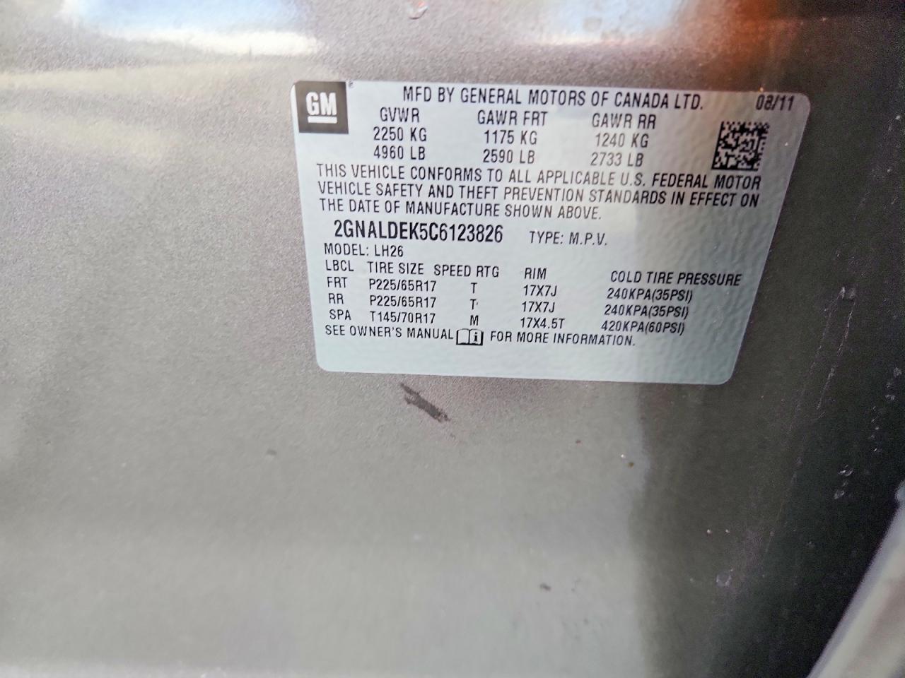 2012 CHEVROLET EQUINOX