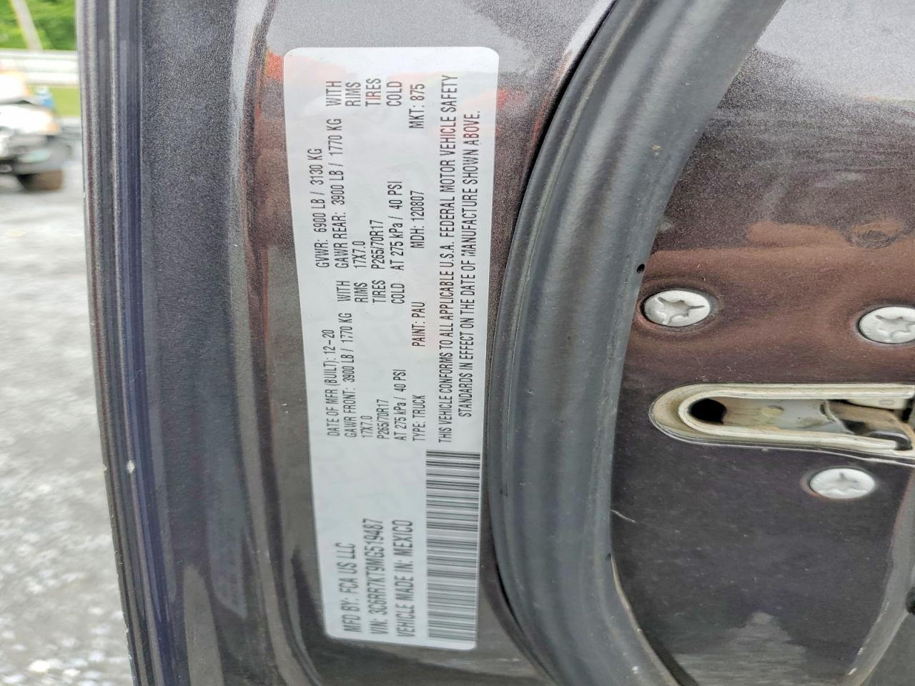 2021 RAM 1500