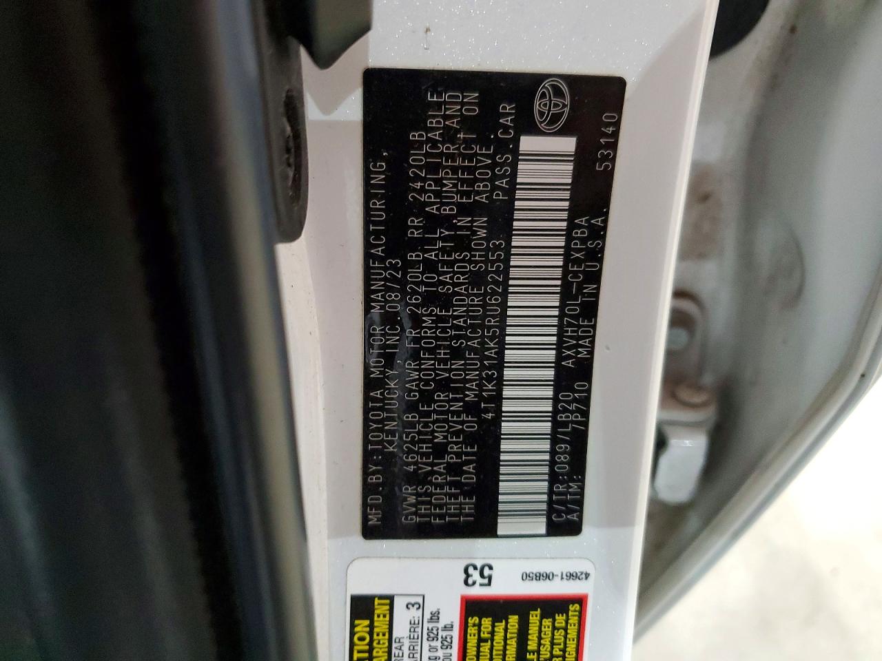 2024 TOYOTA CAMRY