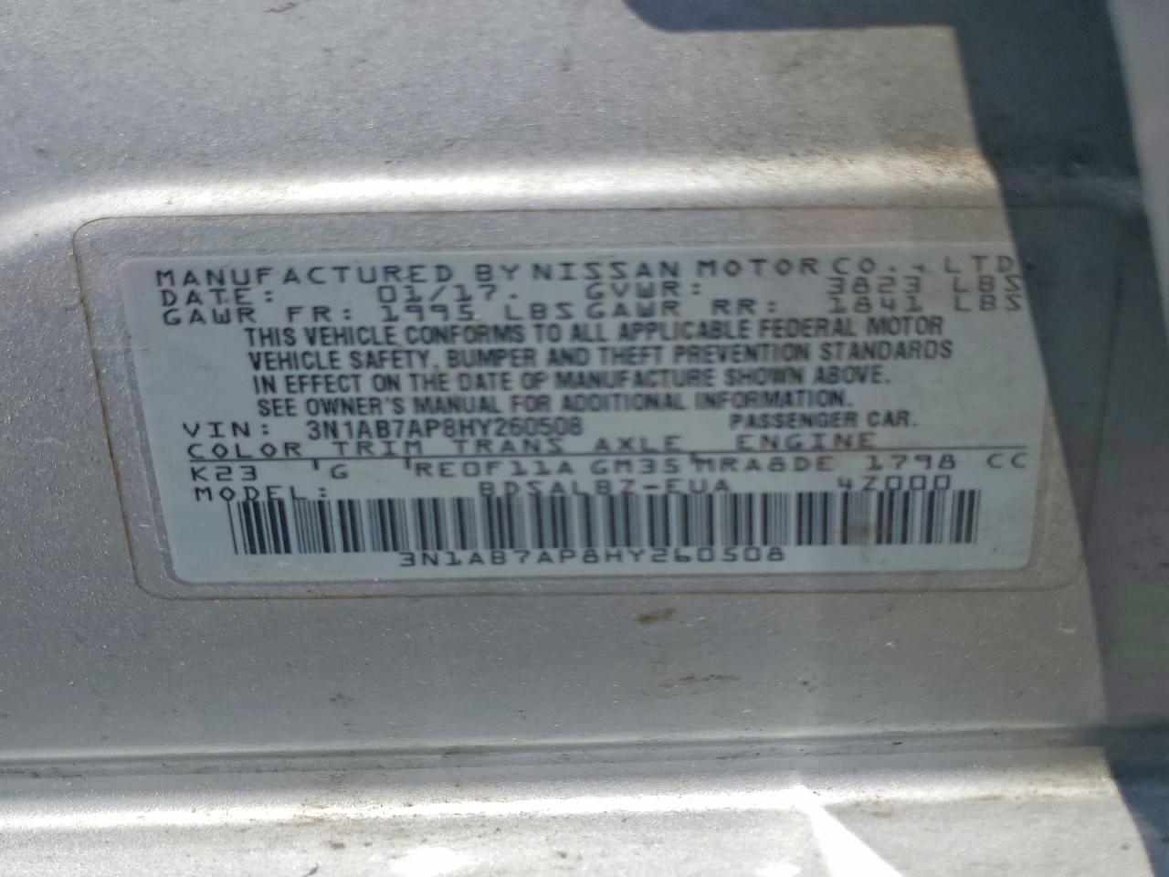 2017 NISSAN SENTRA