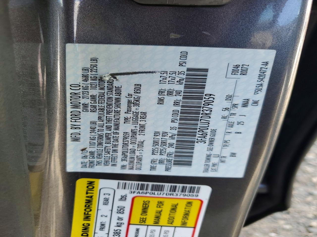 2013 FORD FUSION