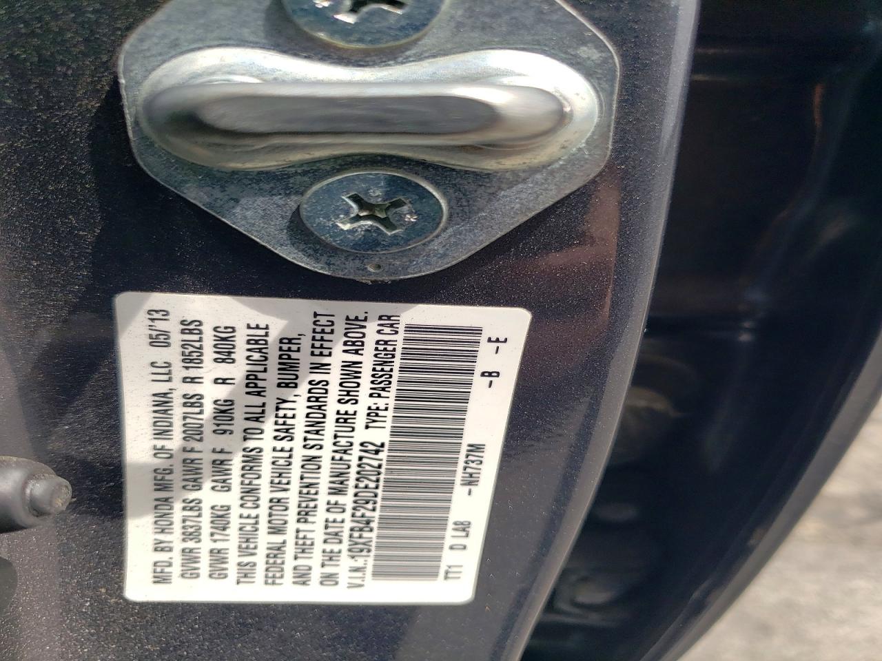 2013 HONDA CIVIC