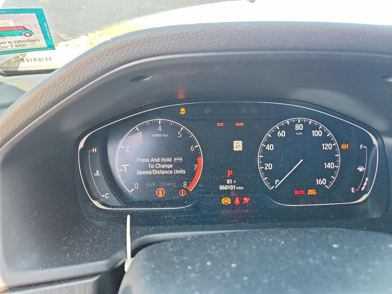 2019 HONDA ACCORD