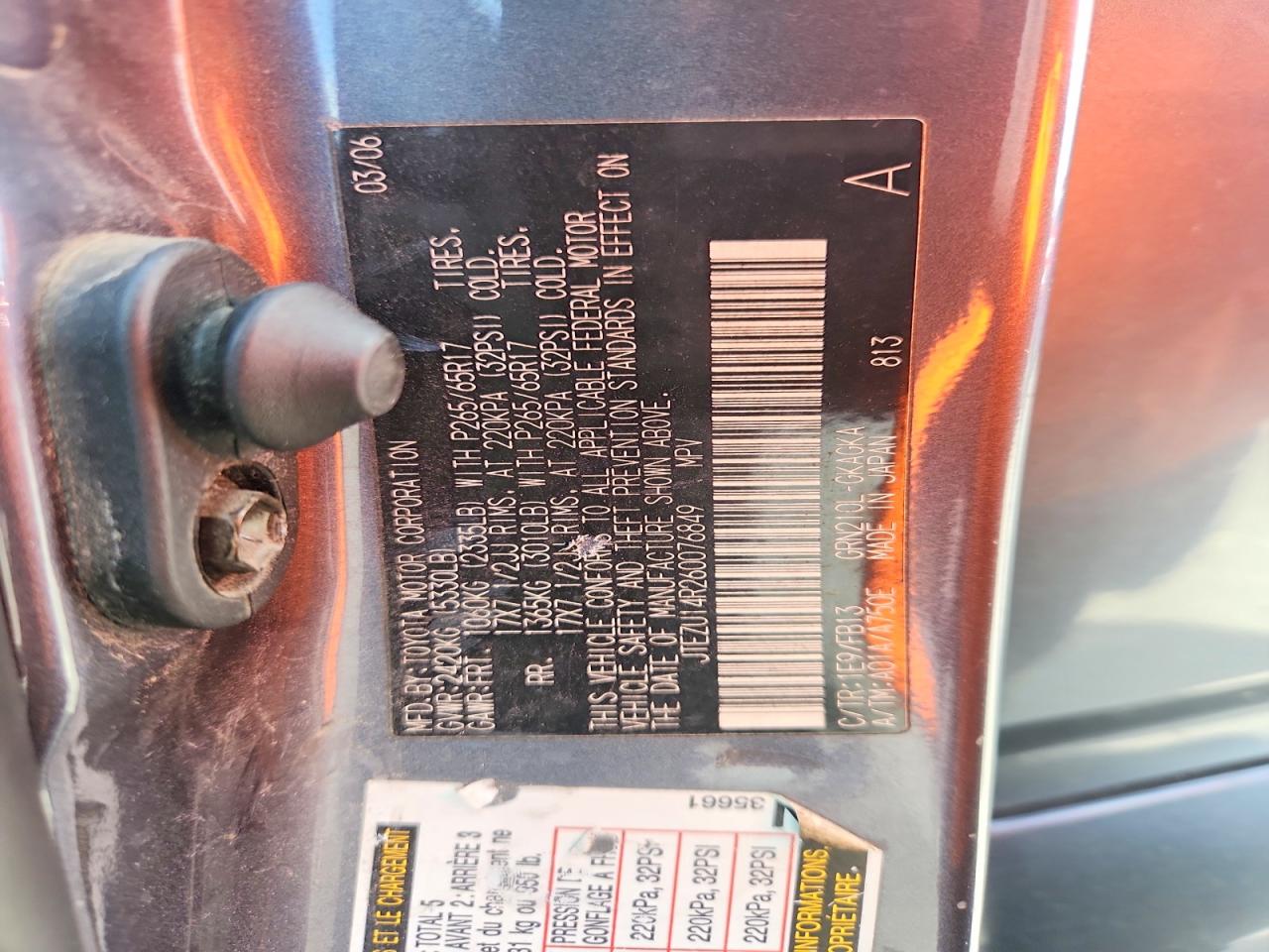 2006 TOYOTA 4RUNNER