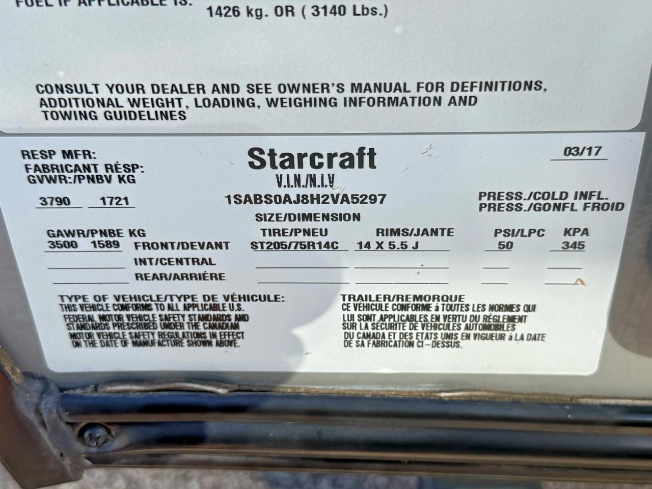 2017 STARCRAFT ALL Models