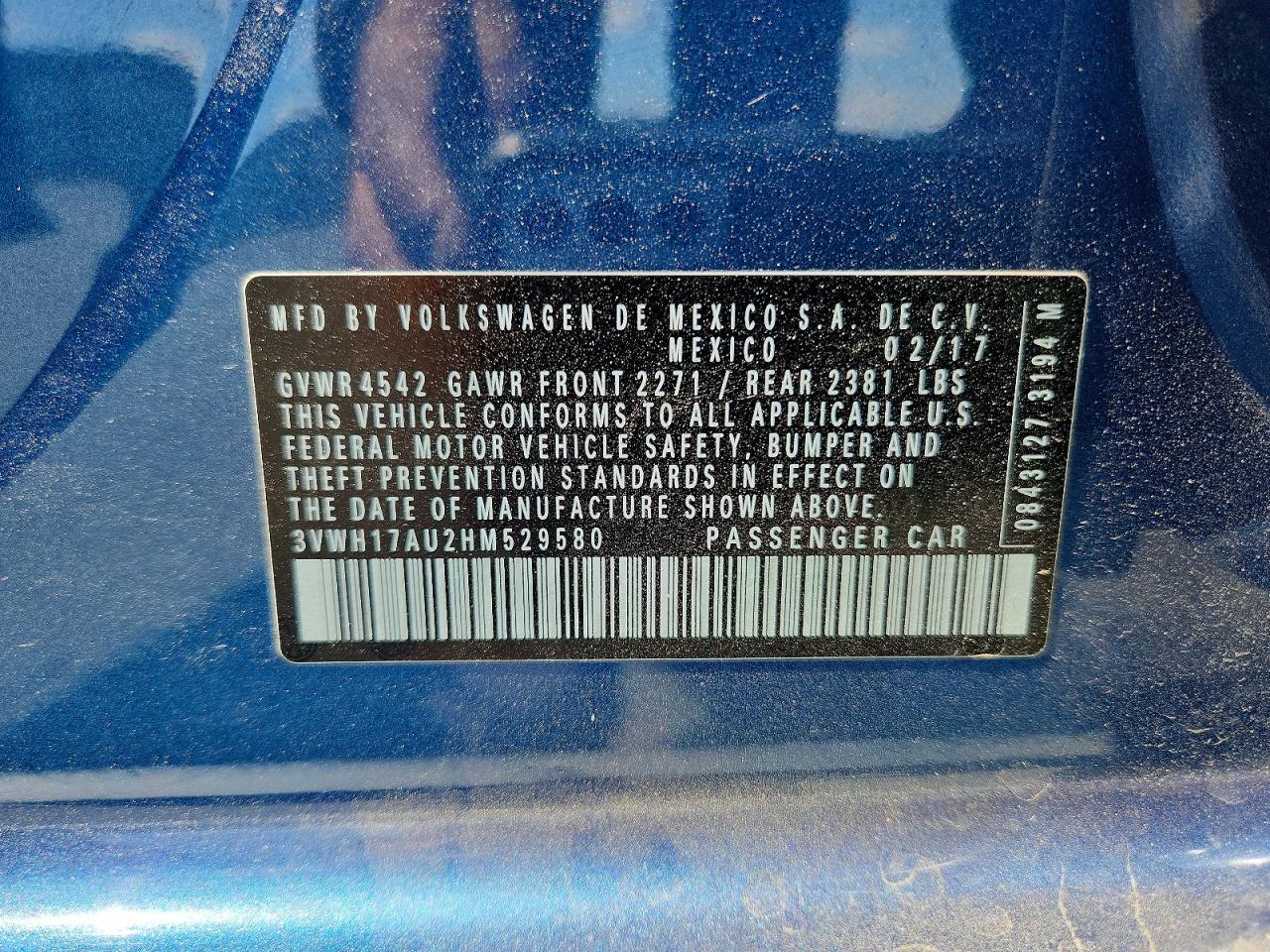 2017 VOLKSWAGEN GOLF