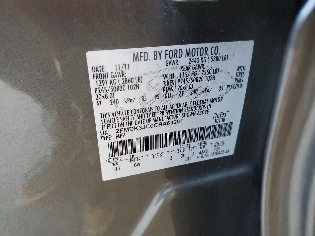 2012 FORD EDGE