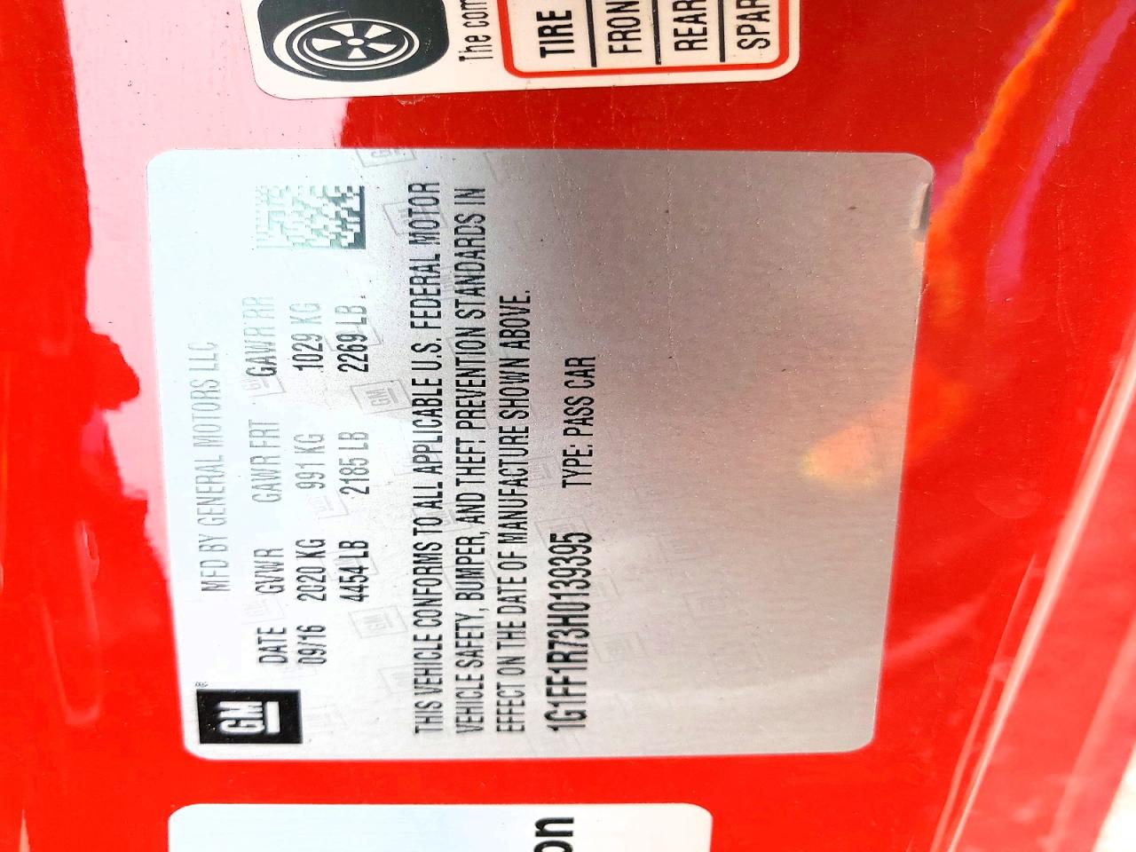 2017 CHEVROLET CAMARO