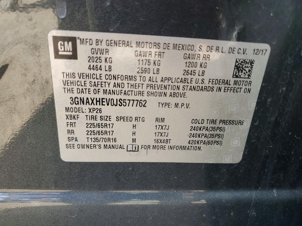 2018 CHEVROLET EQUINOX