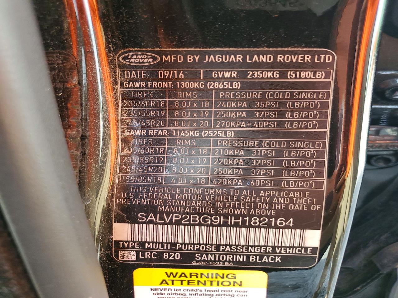 2017 LAND ROVER RANGEROVER