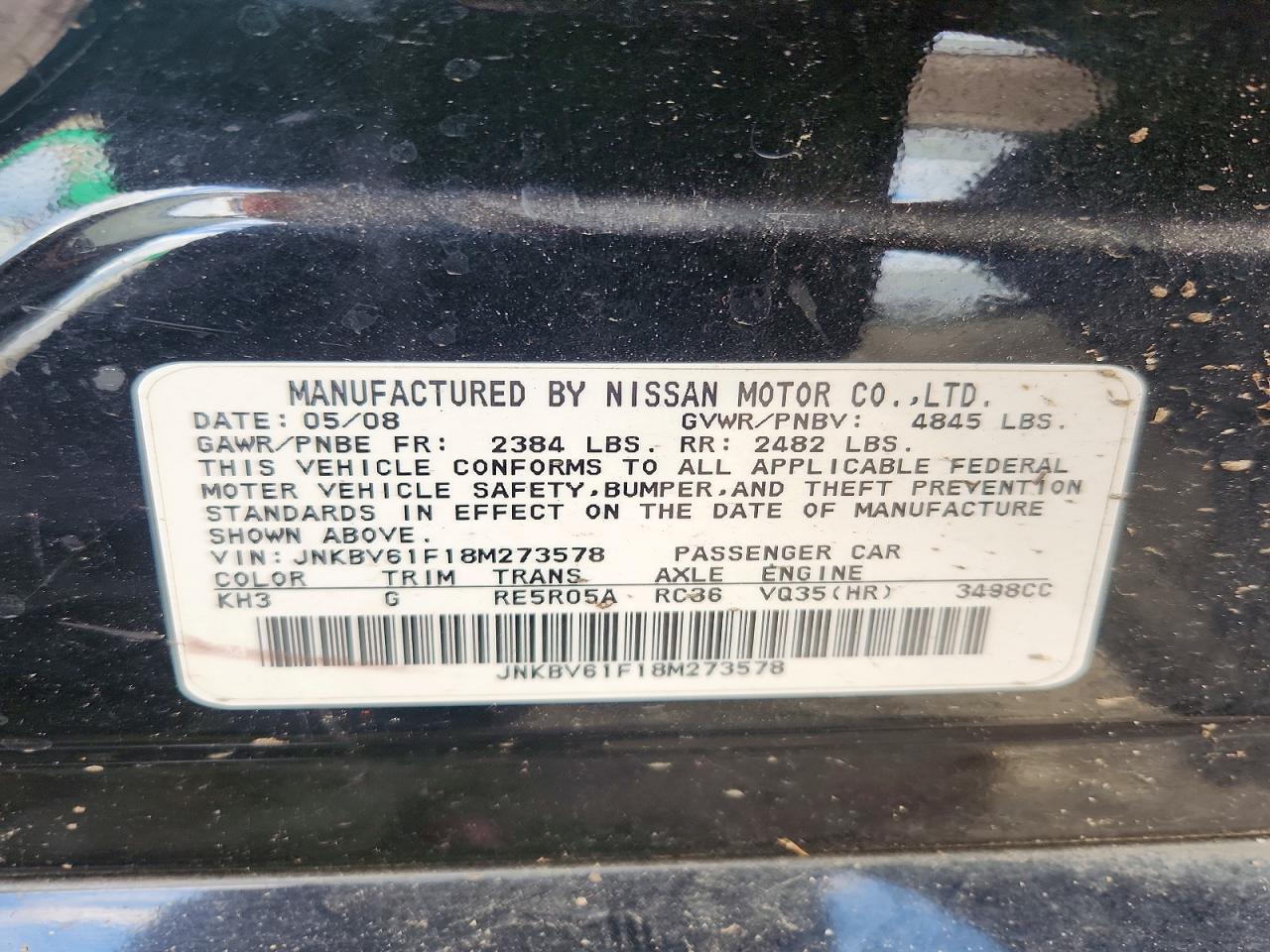 2008 INFINITI G35