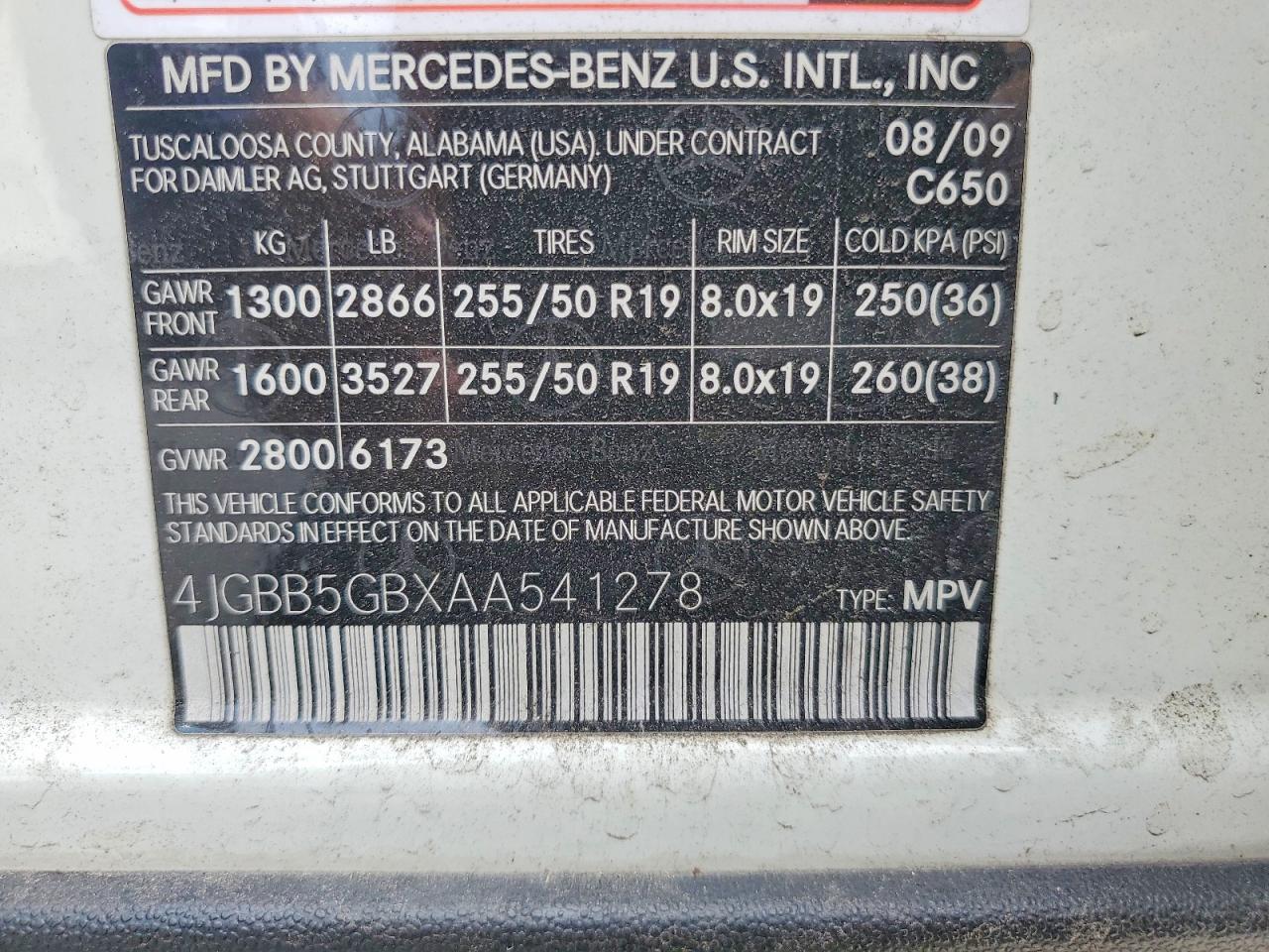 2010 MERCEDES-BENZ M-CLASS