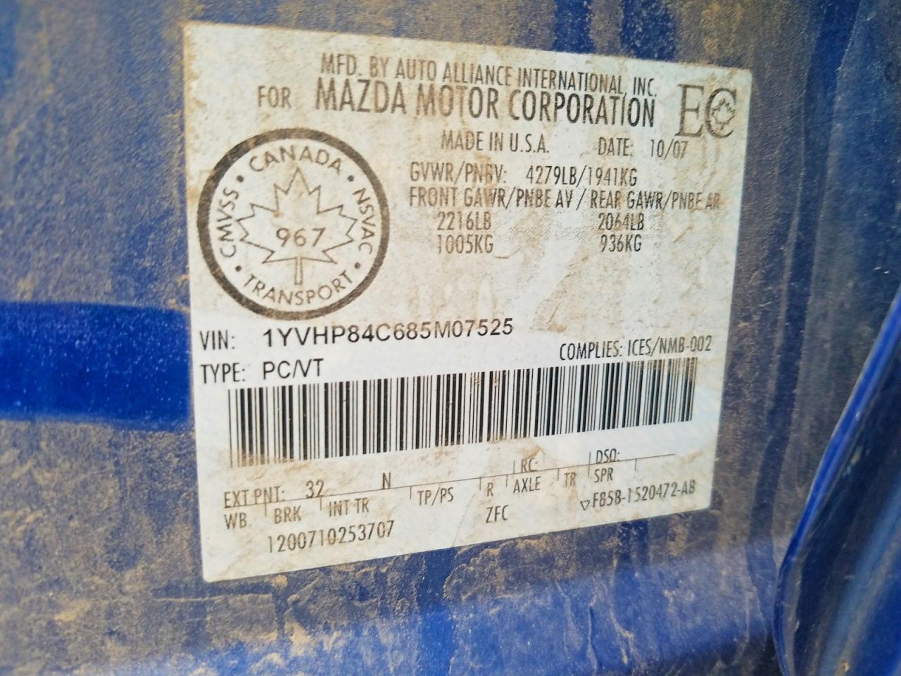 2008 MAZDA 6