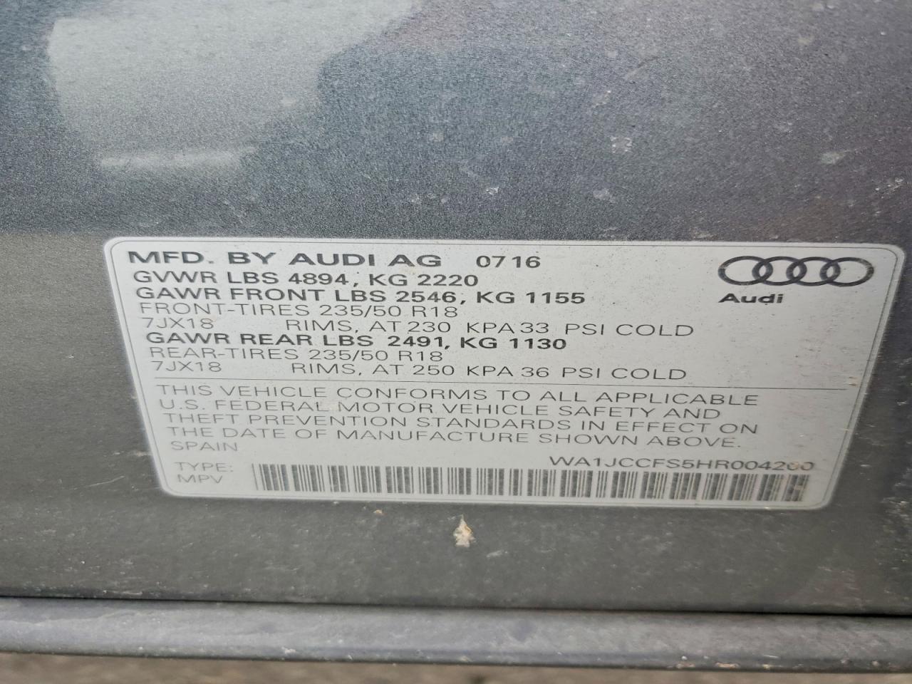 2017 AUDI Q3