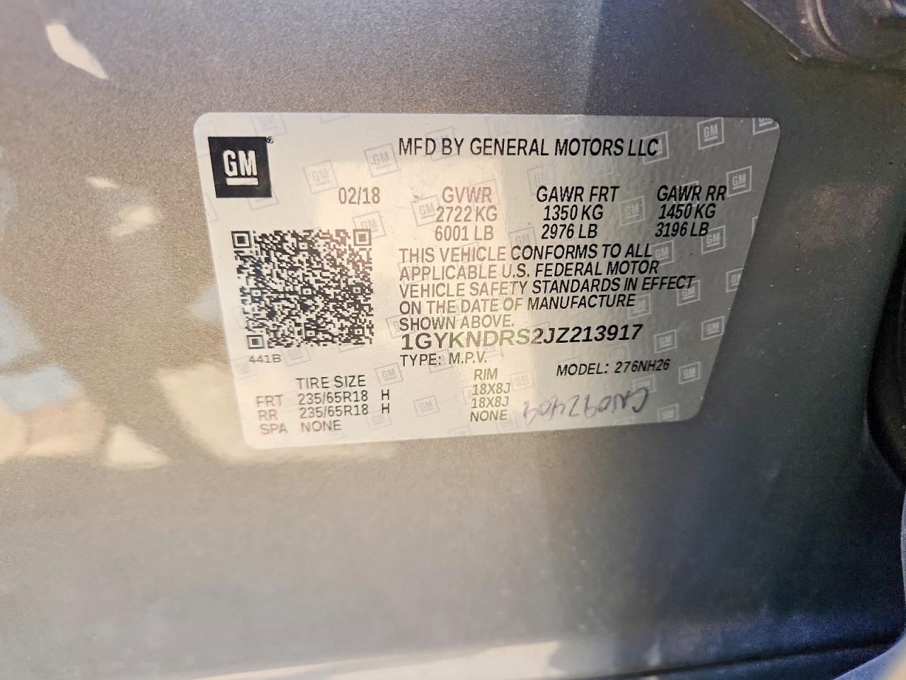 2018 CADILLAC XT5