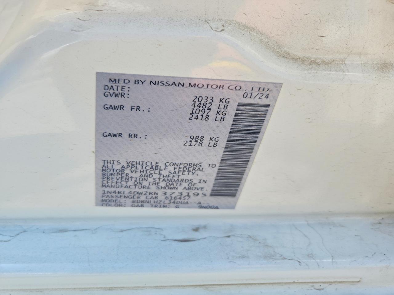 2024 NISSAN ALTIMA