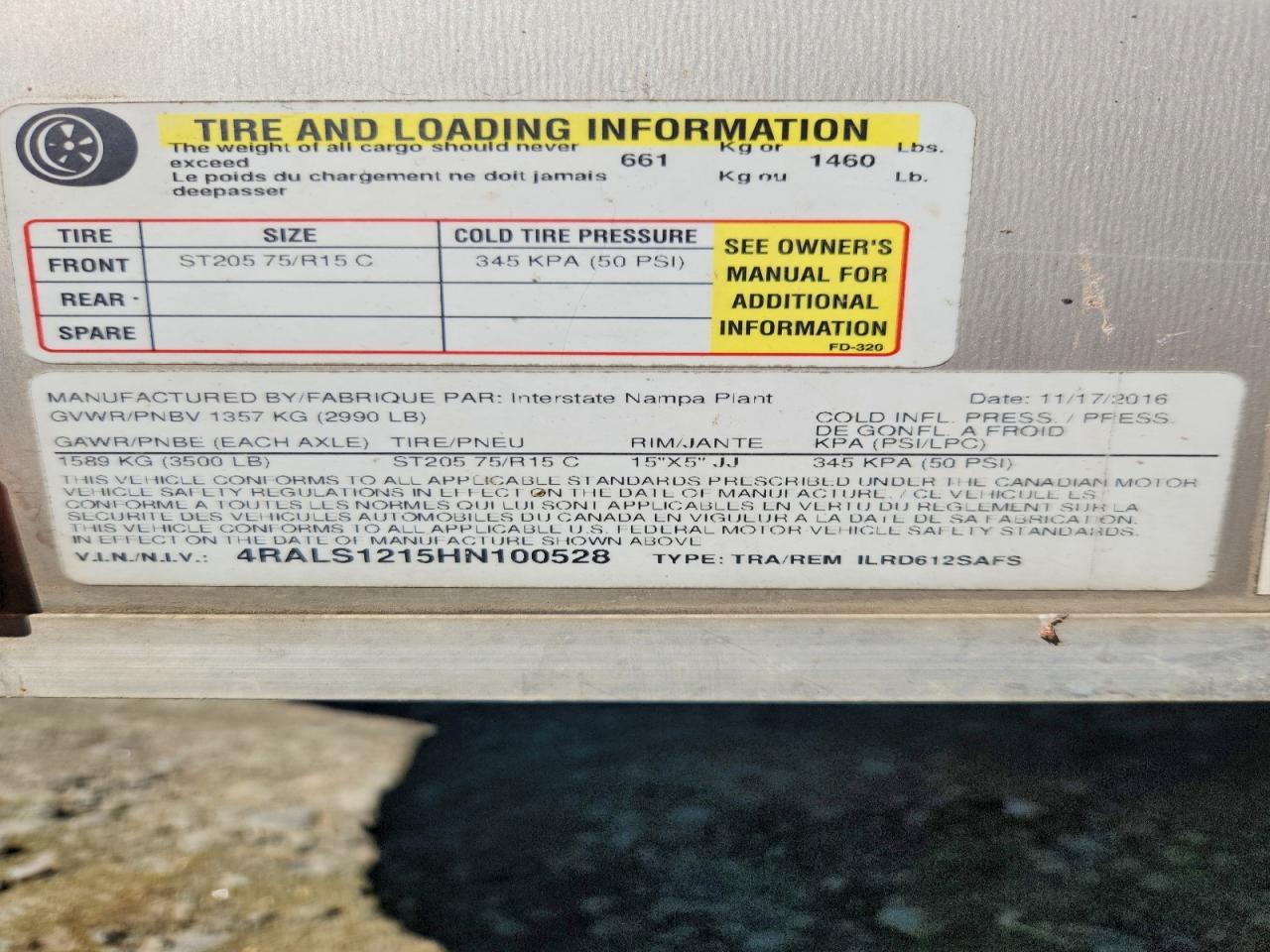 2017 INTERSTATE UNKNOWN