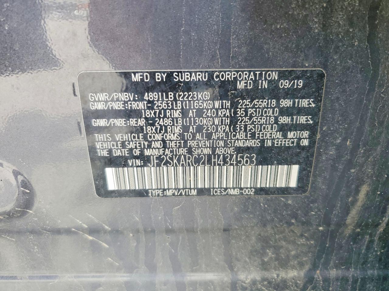 2020 SUBARU FORESTER