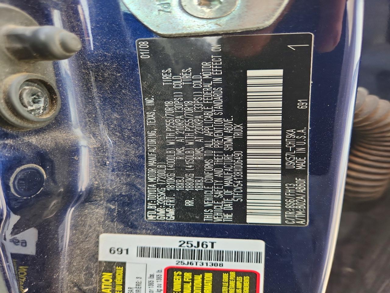 2008 TOYOTA TUNDRA