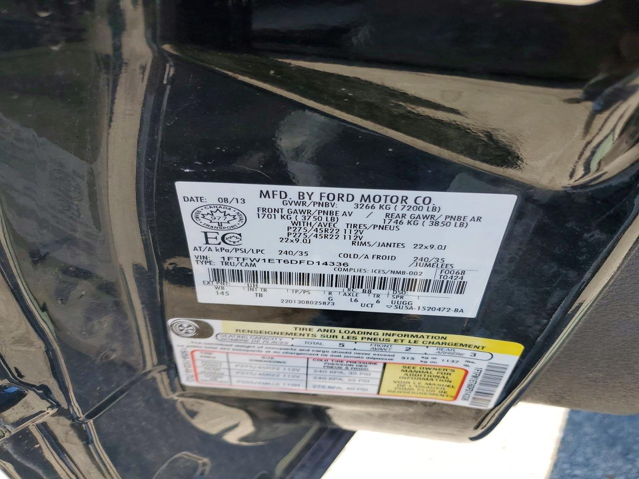 2013 FORD F150