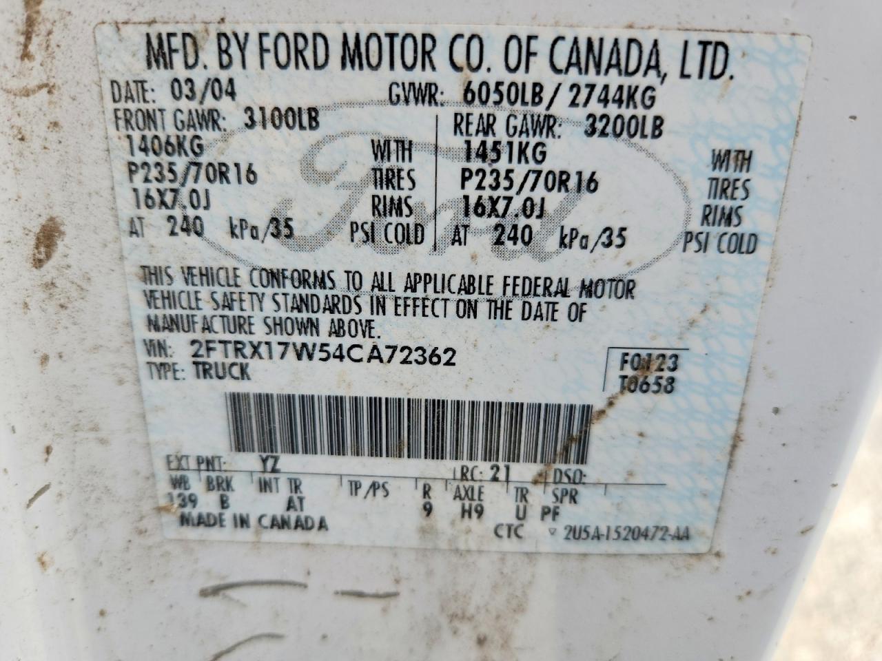 2004 FORD F150
