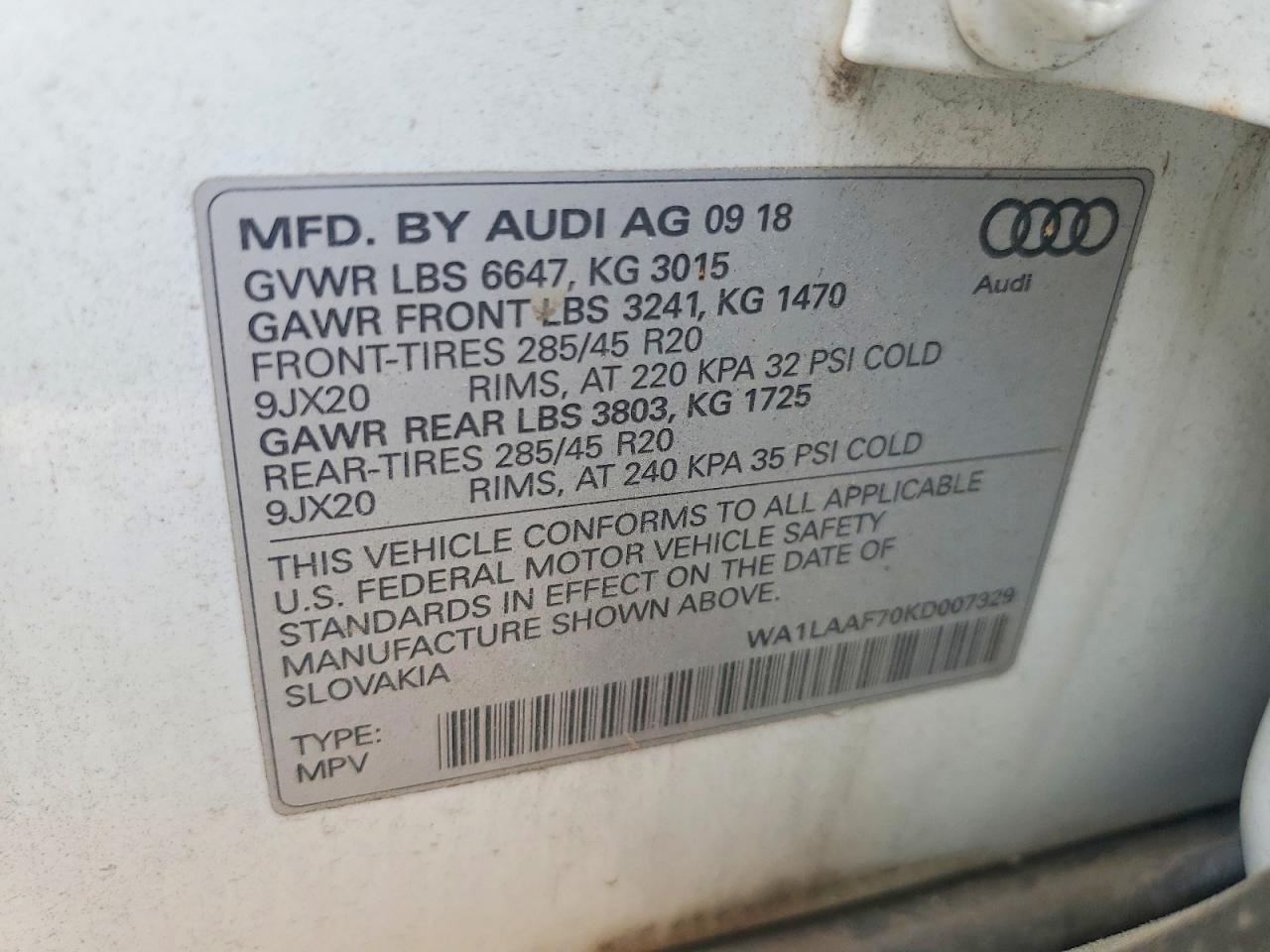 2019 AUDI Q7