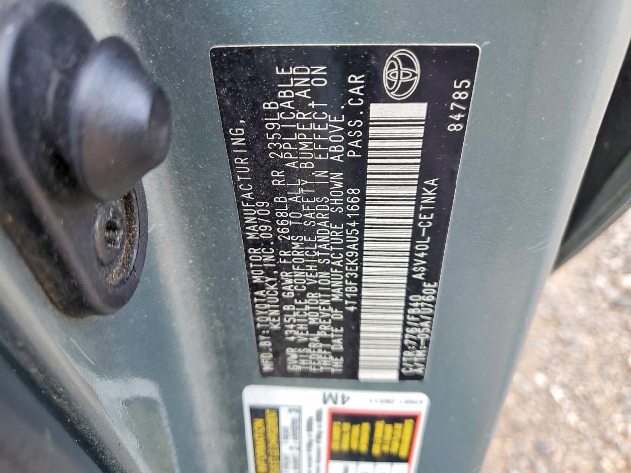 2010 TOYOTA CAMRY