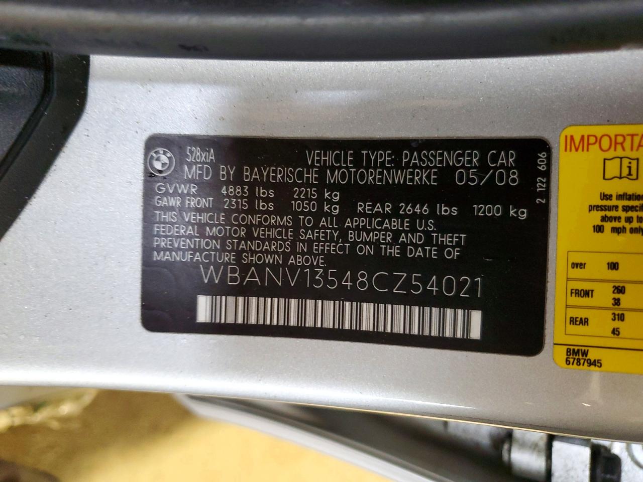 2008 BMW 5 SERIES