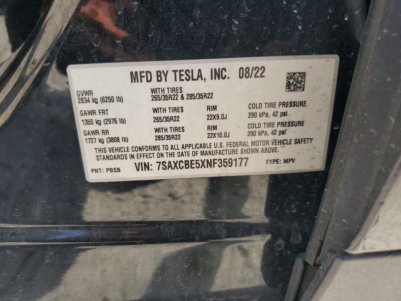2022 TESLA MODEL X