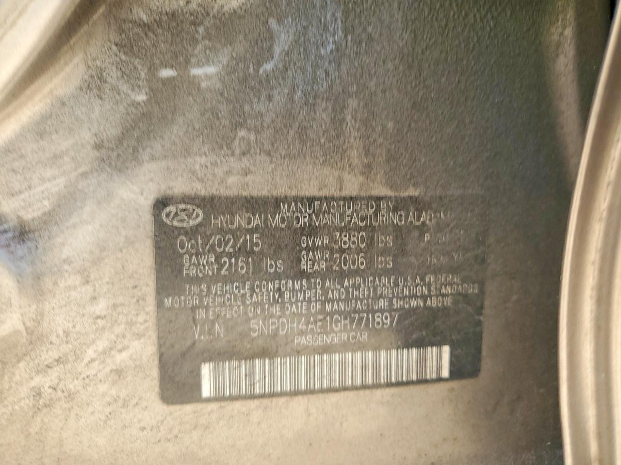 2016 HYUNDAI ELANTRA