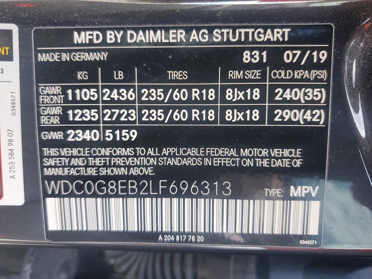 2020 MERCEDES-BENZ GLC-CLASS