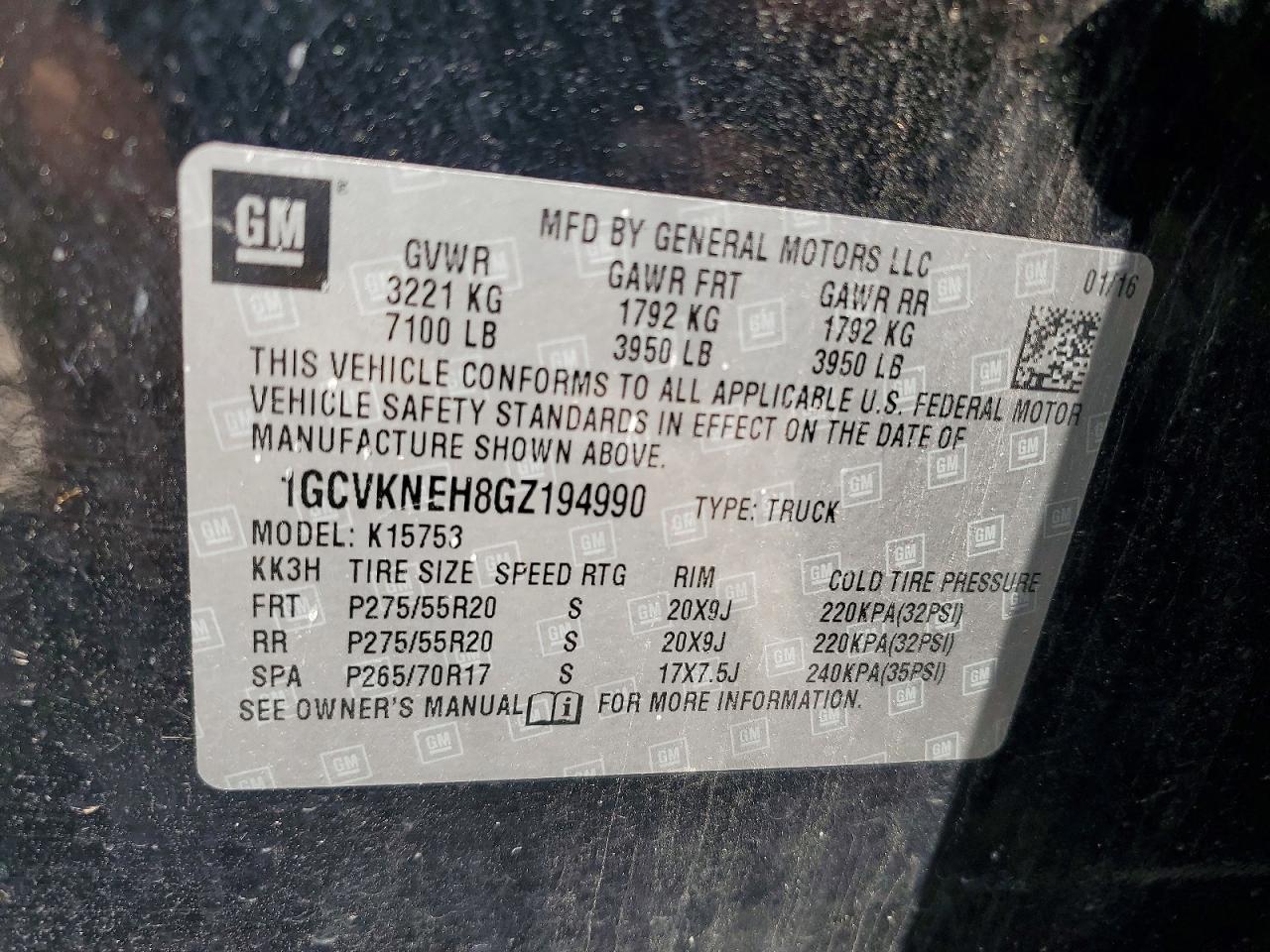 2016 CHEVROLET SILVERADO