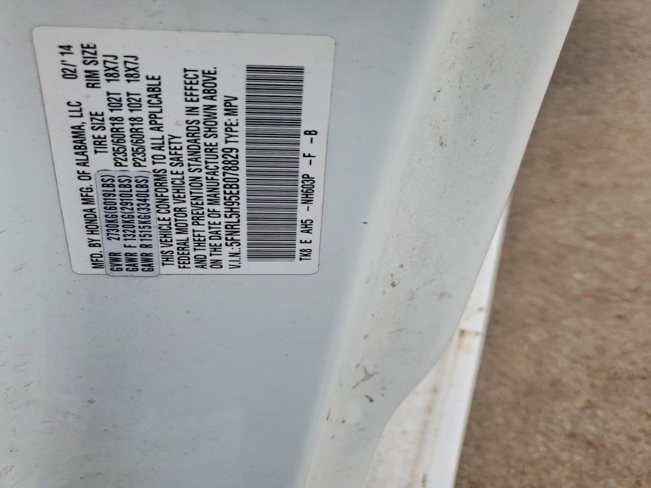 2014 HONDA ODYSSEY