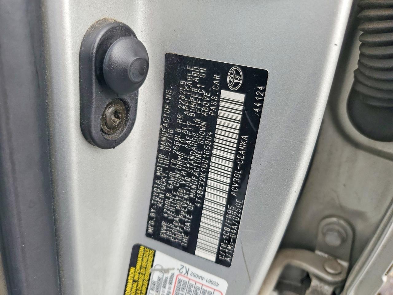 2006 TOYOTA CAMRY