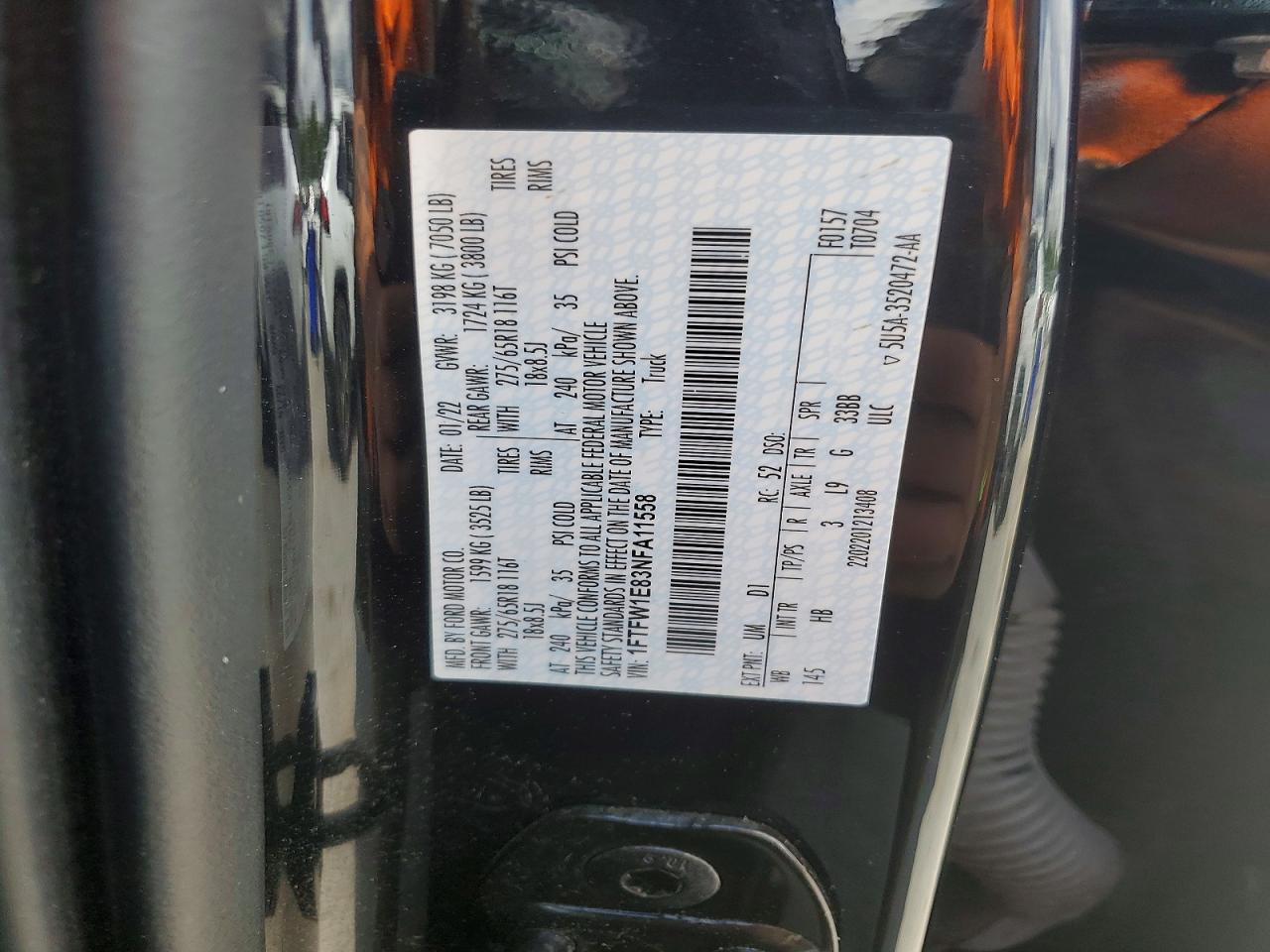 2022 FORD F150