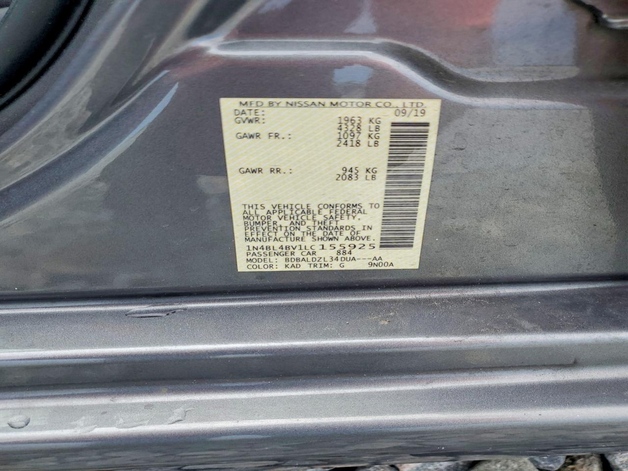 2020 NISSAN ALTIMA