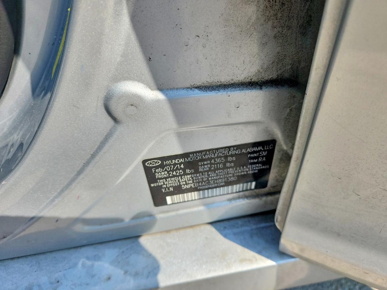 2014 HYUNDAI SONATA
