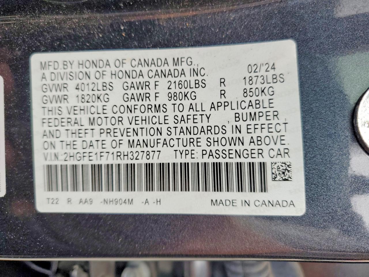 2024 HONDA CIVIC