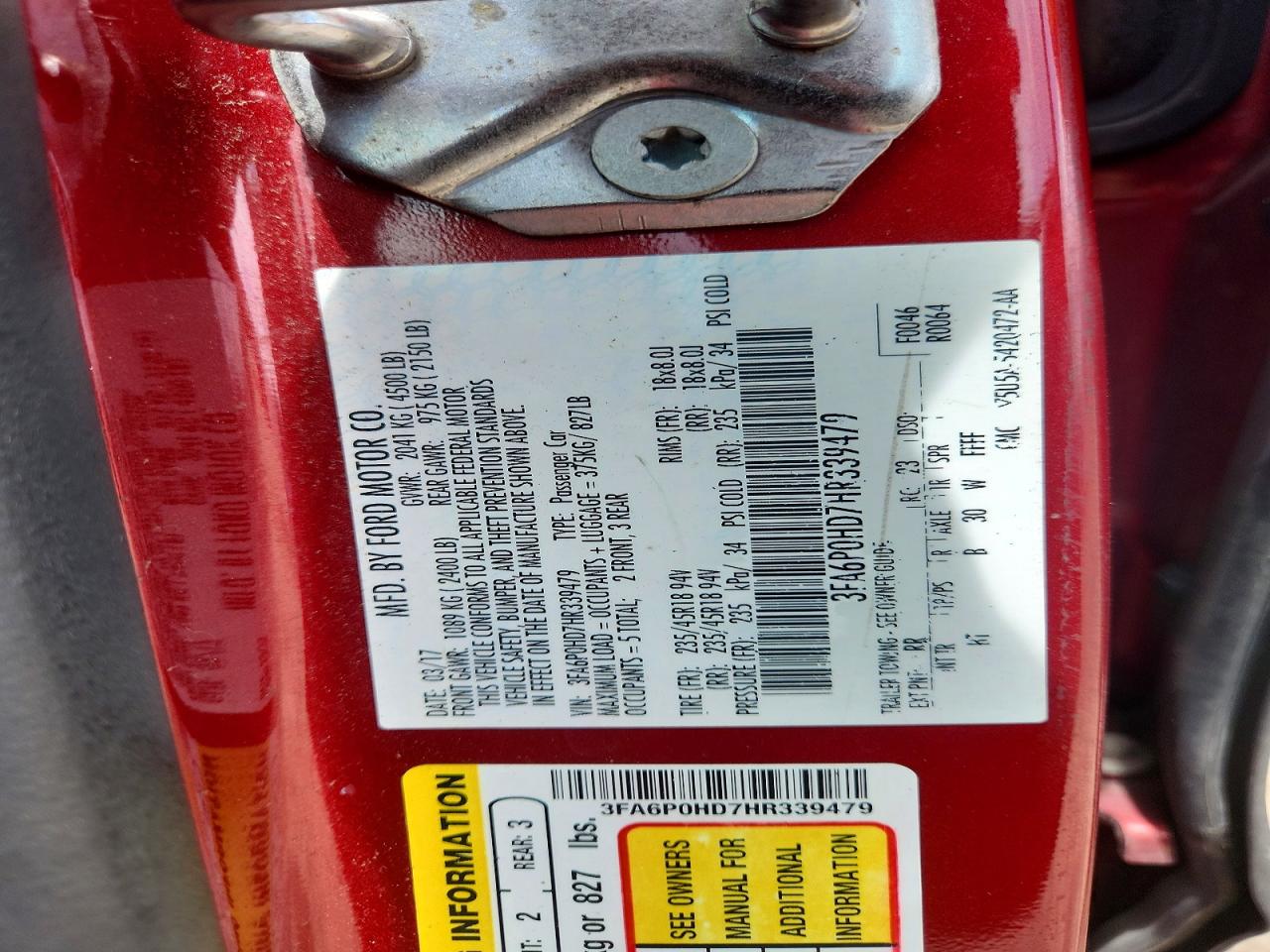 2017 FORD FUSION