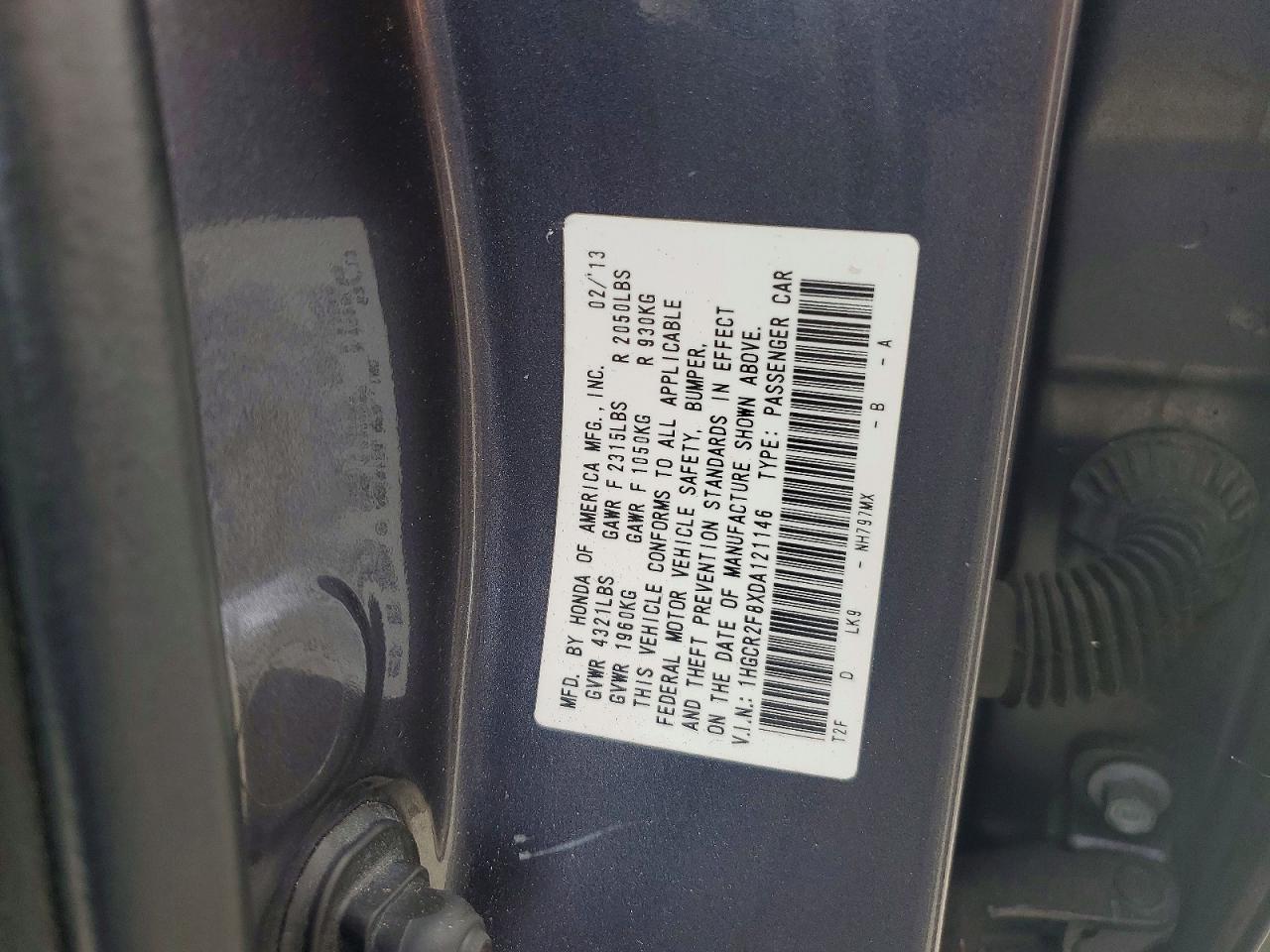 2013 HONDA ACCORD