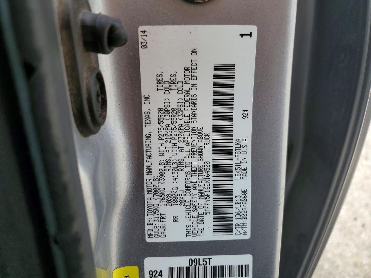 2014 TOYOTA TUNDRA