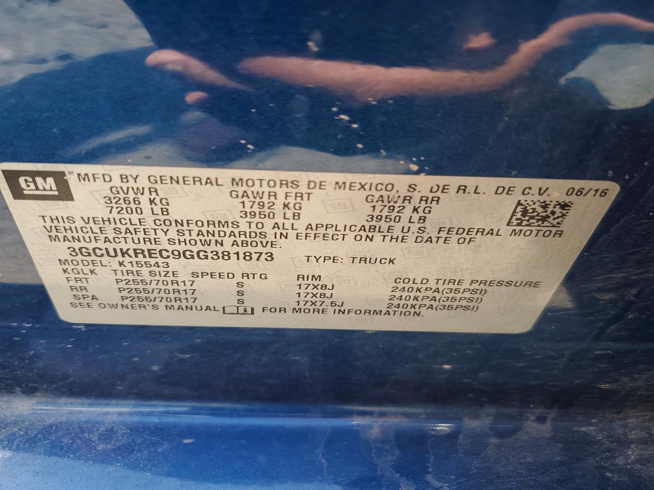 2016 CHEVROLET SILVERADO
