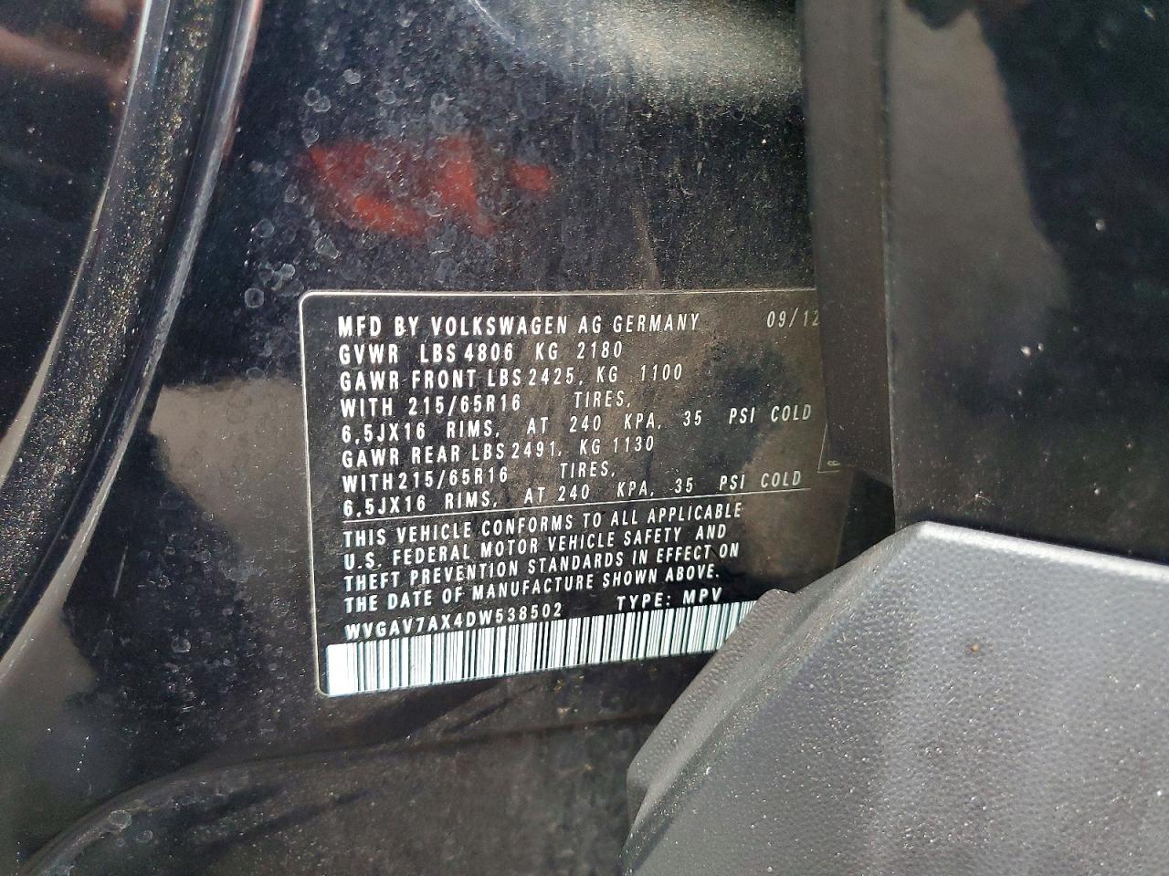 2013 VOLKSWAGEN TIGUAN