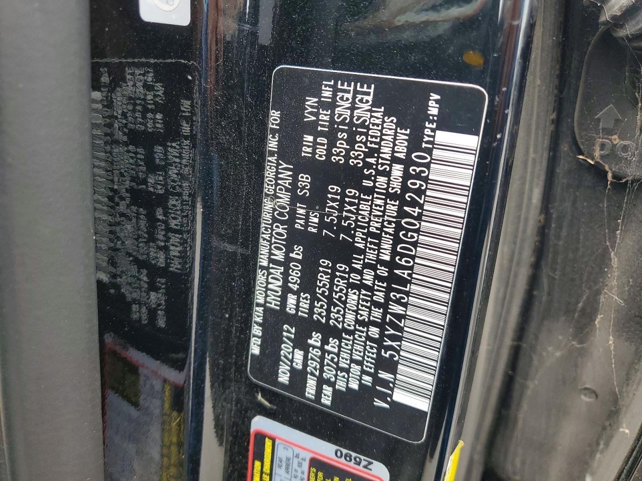 2013 HYUNDAI SANTA FE