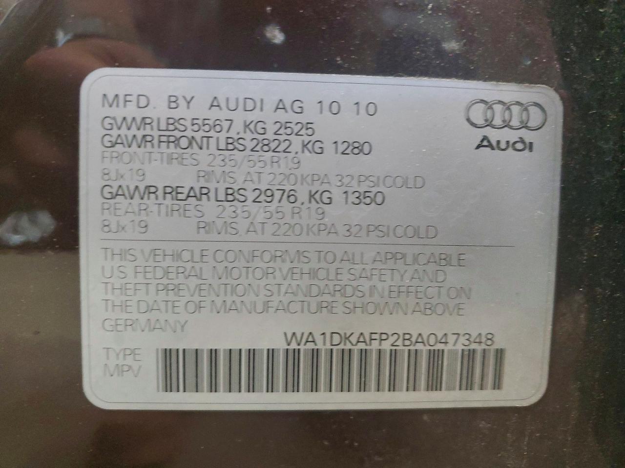 2011 AUDI Q5